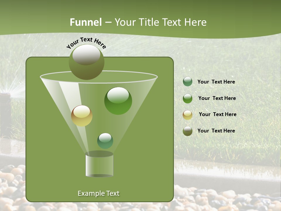 A Sprinkle Is Spraying Water On A Lawn PowerPoint Template
