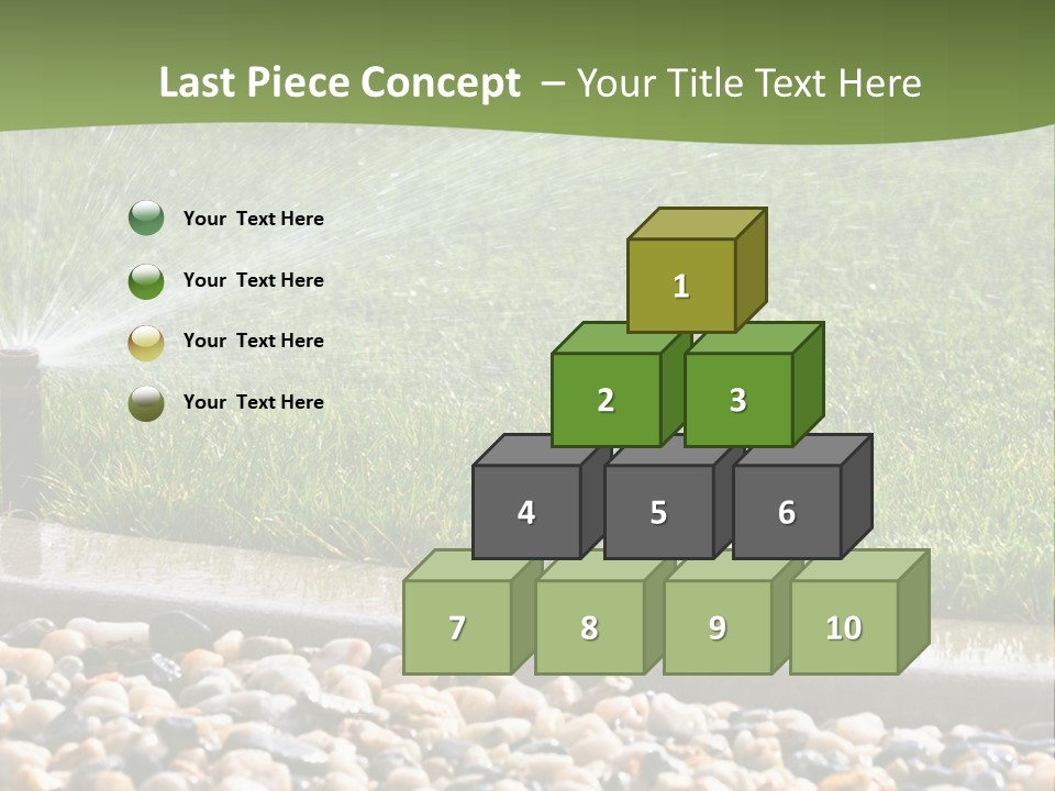 A Sprinkle Is Spraying Water On A Lawn PowerPoint Template
