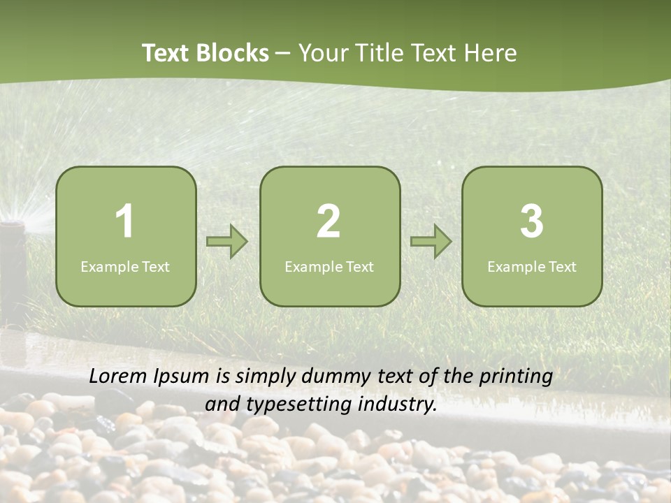 A Sprinkle Is Spraying Water On A Lawn PowerPoint Template