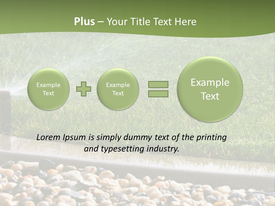 A Sprinkle Is Spraying Water On A Lawn PowerPoint Template