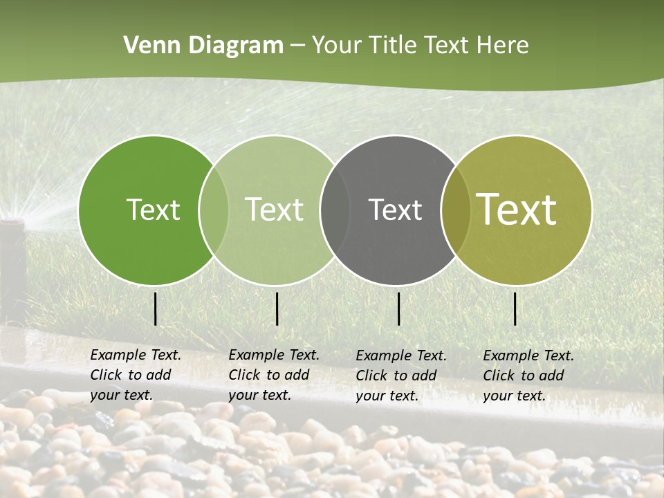 A Sprinkle Is Spraying Water On A Lawn PowerPoint Template