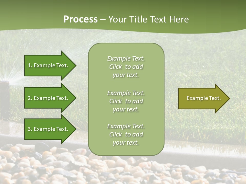 A Sprinkle Is Spraying Water On A Lawn PowerPoint Template