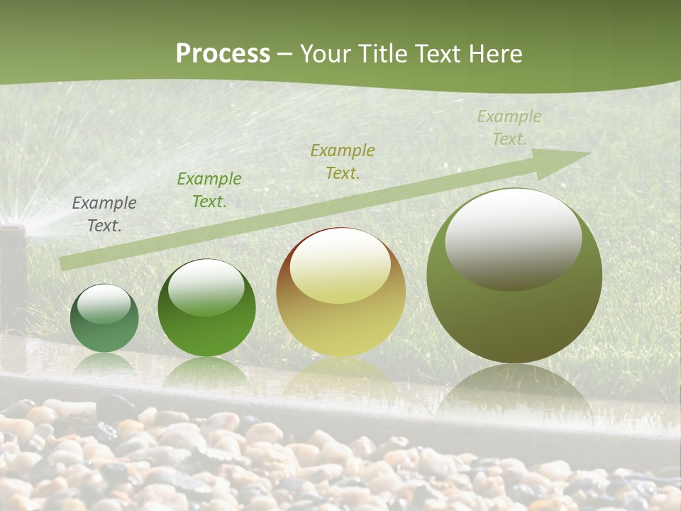 A Sprinkle Is Spraying Water On A Lawn PowerPoint Template