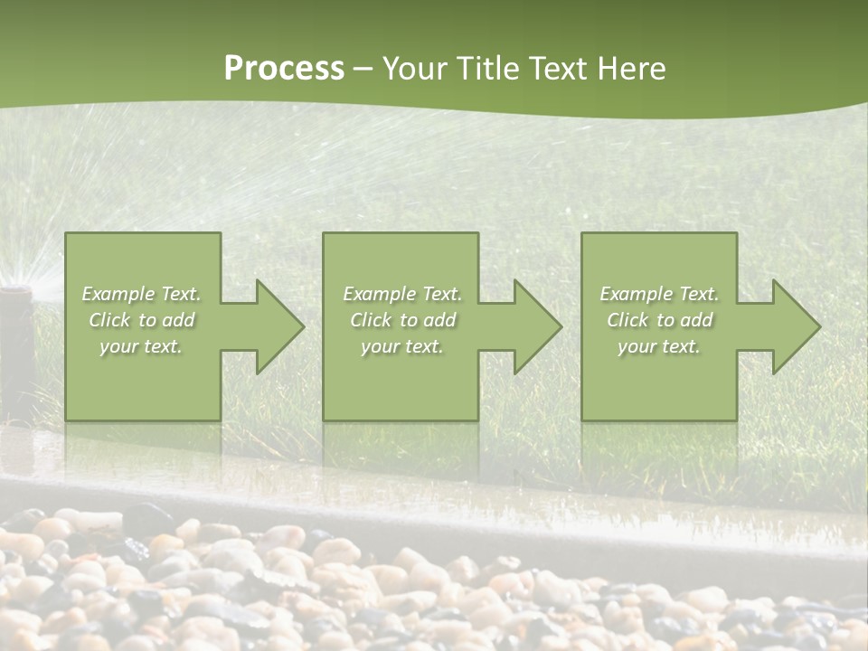 A Sprinkle Is Spraying Water On A Lawn PowerPoint Template