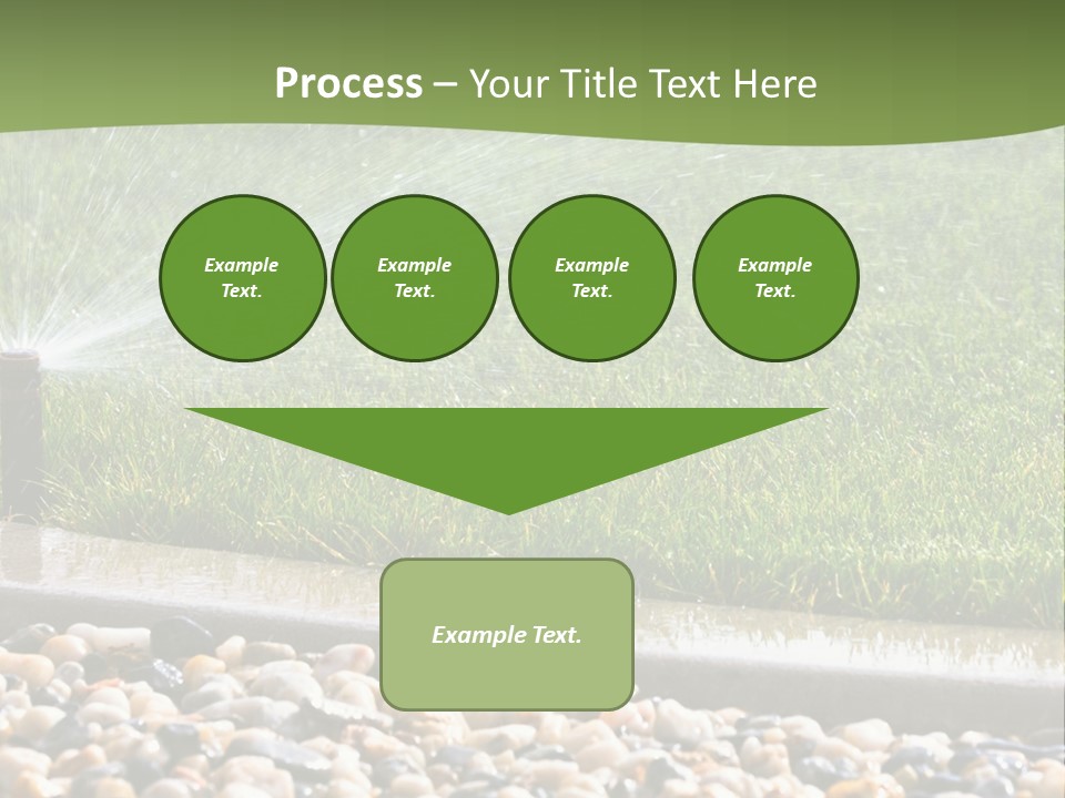 A Sprinkle Is Spraying Water On A Lawn PowerPoint Template