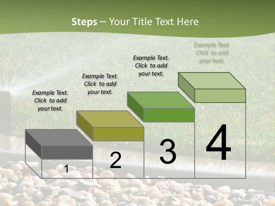 A Sprinkle Is Spraying Water On A Lawn PowerPoint Template
