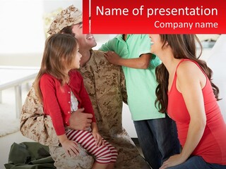A Group Of People Standing Around Each Other PowerPoint Template
