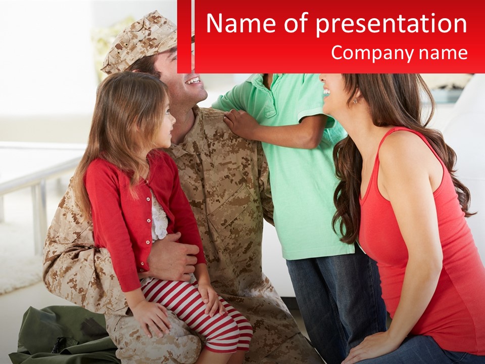 A Group Of People Standing Around Each Other PowerPoint Template