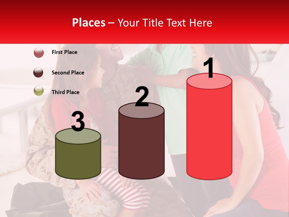A Group Of People Standing Around Each Other PowerPoint Template