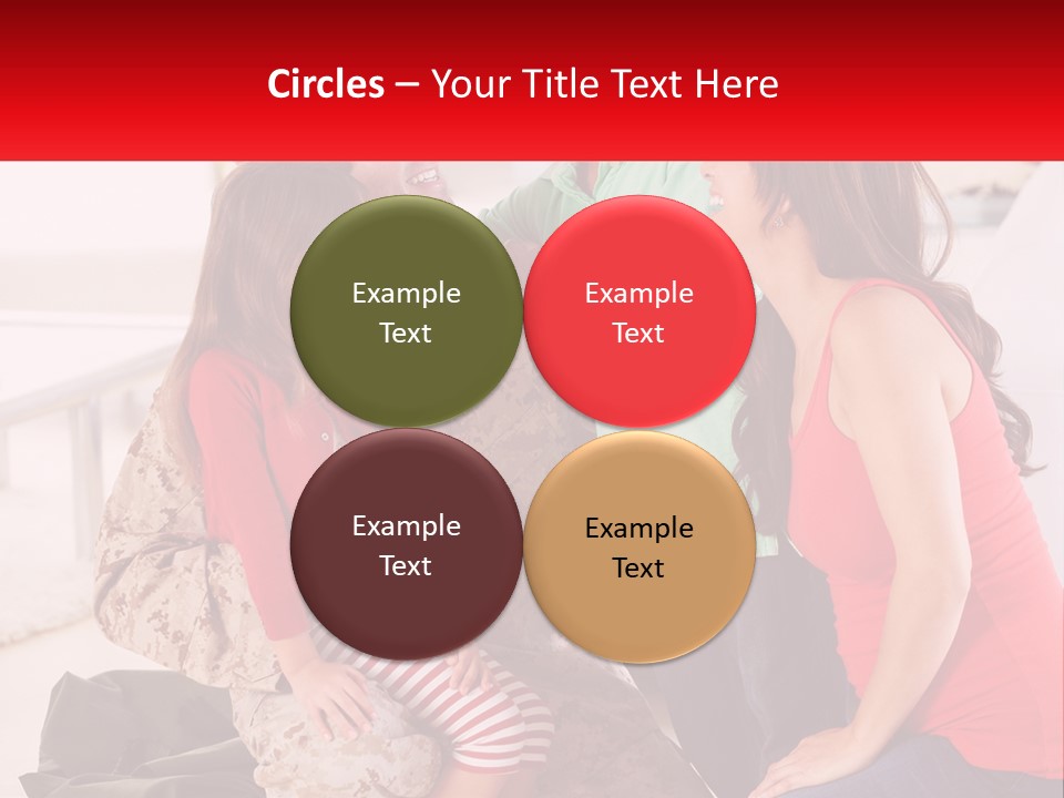 A Group Of People Standing Around Each Other PowerPoint Template