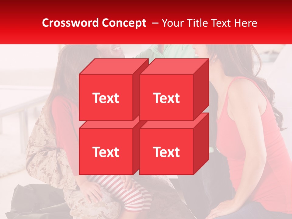A Group Of People Standing Around Each Other PowerPoint Template