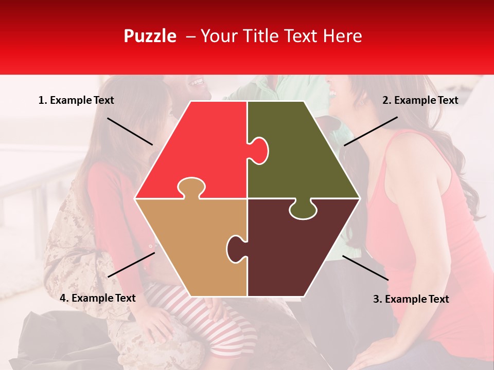 A Group Of People Standing Around Each Other PowerPoint Template