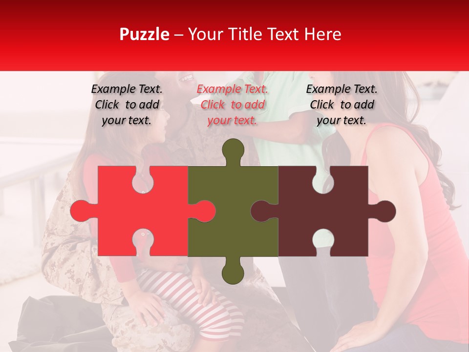 A Group Of People Standing Around Each Other PowerPoint Template