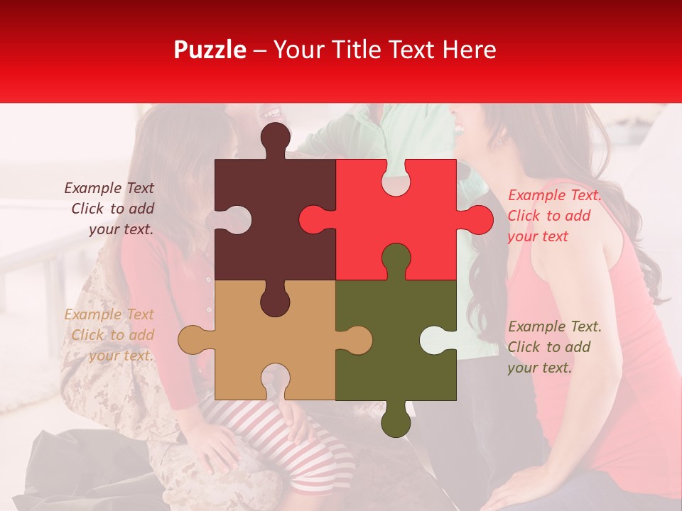 A Group Of People Standing Around Each Other PowerPoint Template