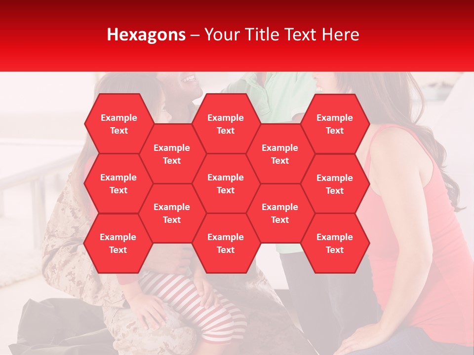 A Group Of People Standing Around Each Other PowerPoint Template