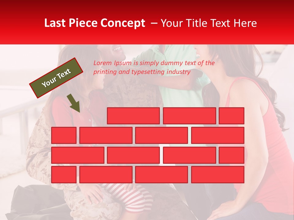 A Group Of People Standing Around Each Other PowerPoint Template