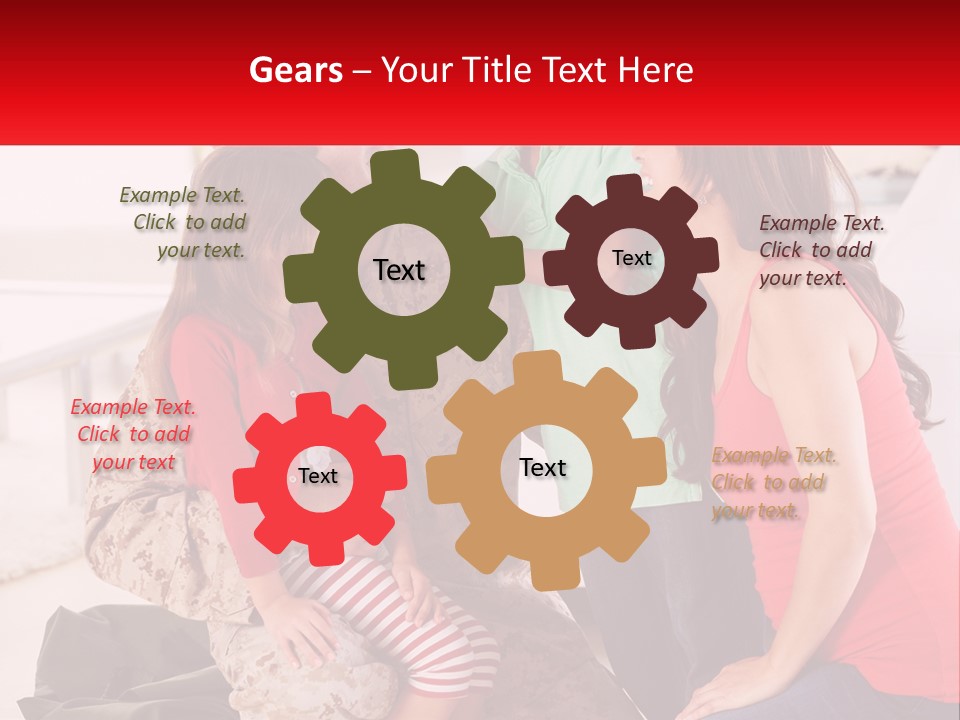 A Group Of People Standing Around Each Other PowerPoint Template