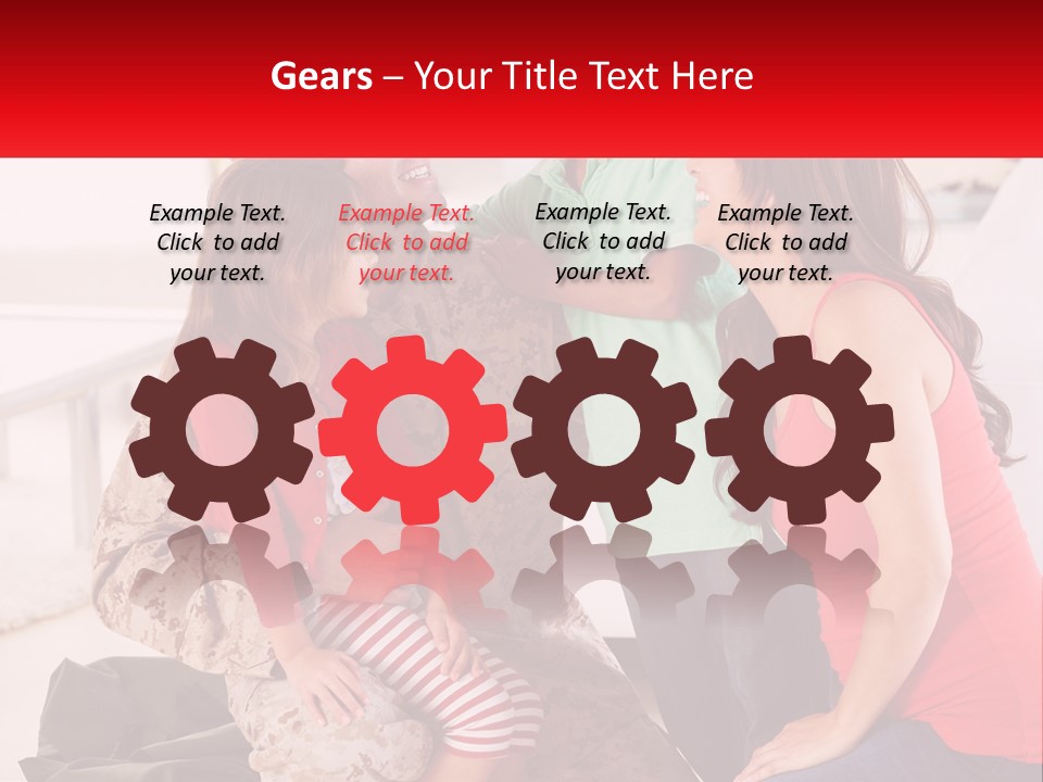 A Group Of People Standing Around Each Other PowerPoint Template