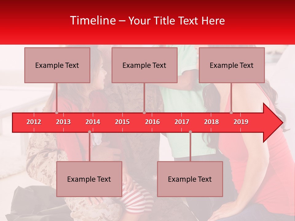 A Group Of People Standing Around Each Other PowerPoint Template