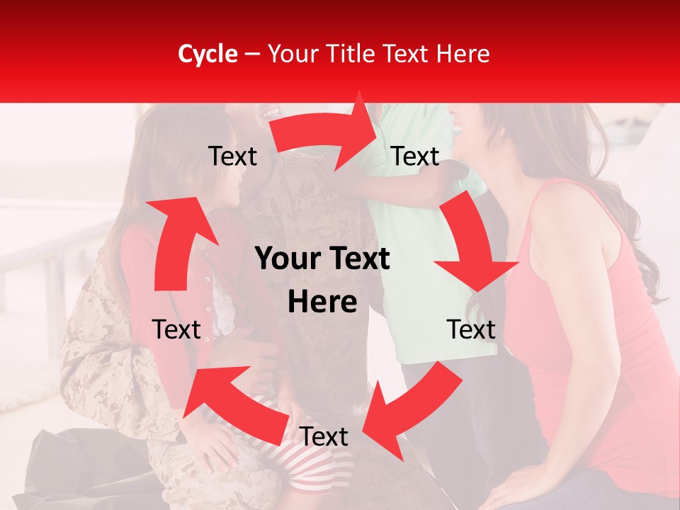 A Group Of People Standing Around Each Other PowerPoint Template