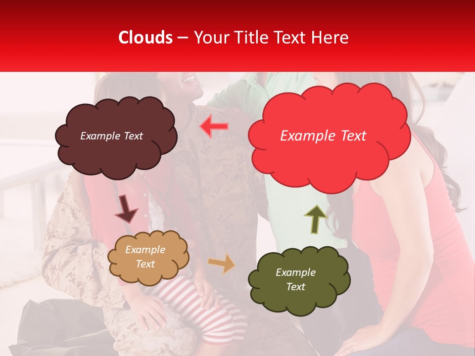 A Group Of People Standing Around Each Other PowerPoint Template