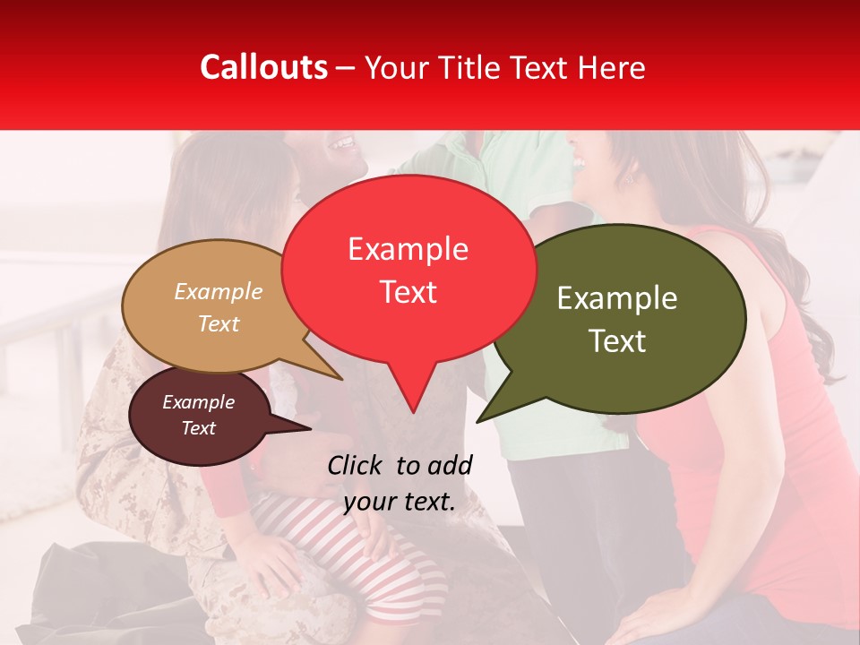 A Group Of People Standing Around Each Other PowerPoint Template