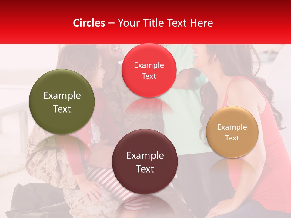 A Group Of People Standing Around Each Other PowerPoint Template