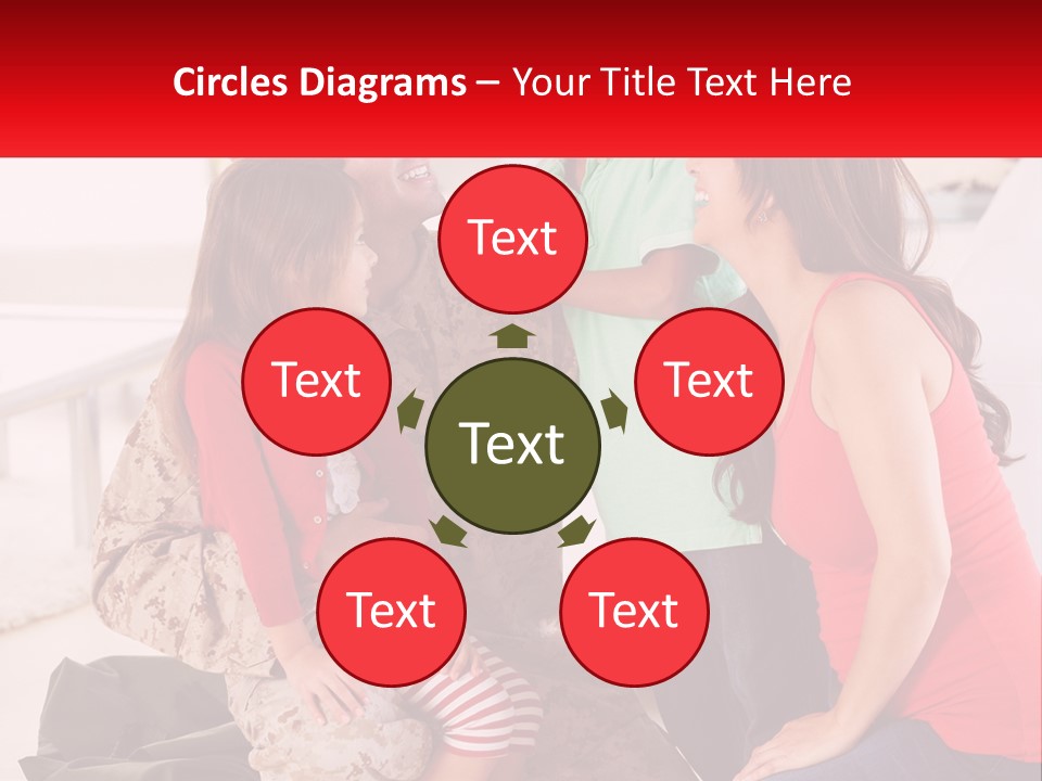 A Group Of People Standing Around Each Other PowerPoint Template