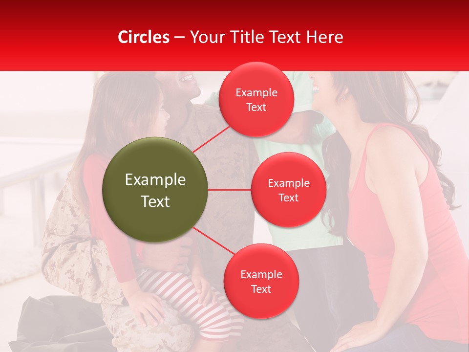 A Group Of People Standing Around Each Other PowerPoint Template