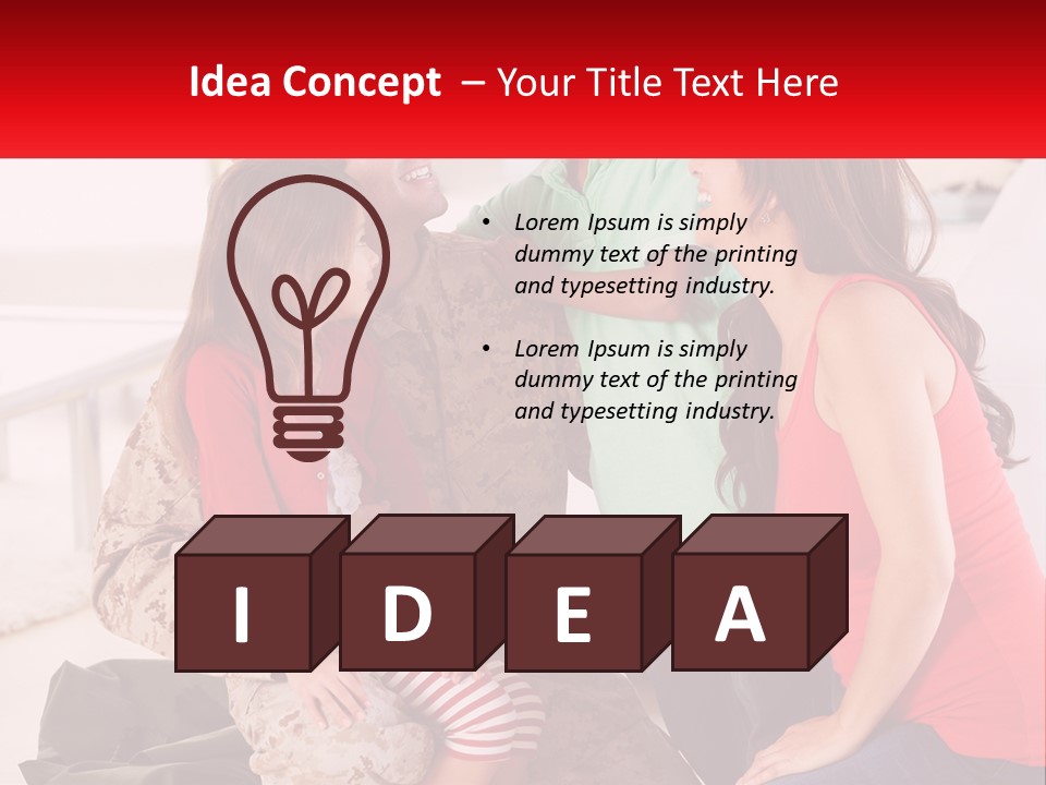 A Group Of People Standing Around Each Other PowerPoint Template