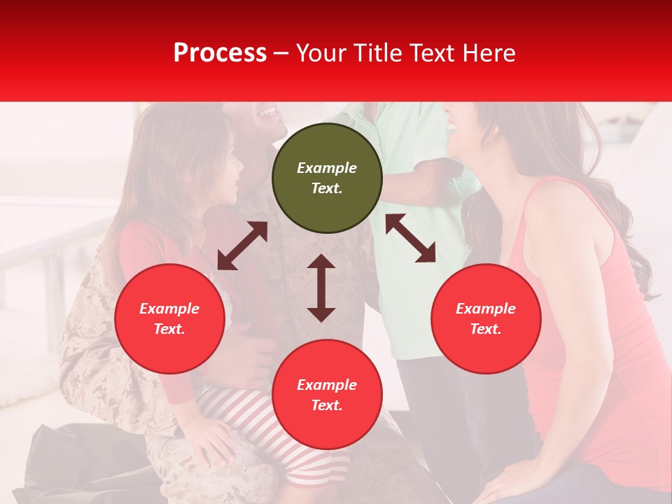 A Group Of People Standing Around Each Other PowerPoint Template