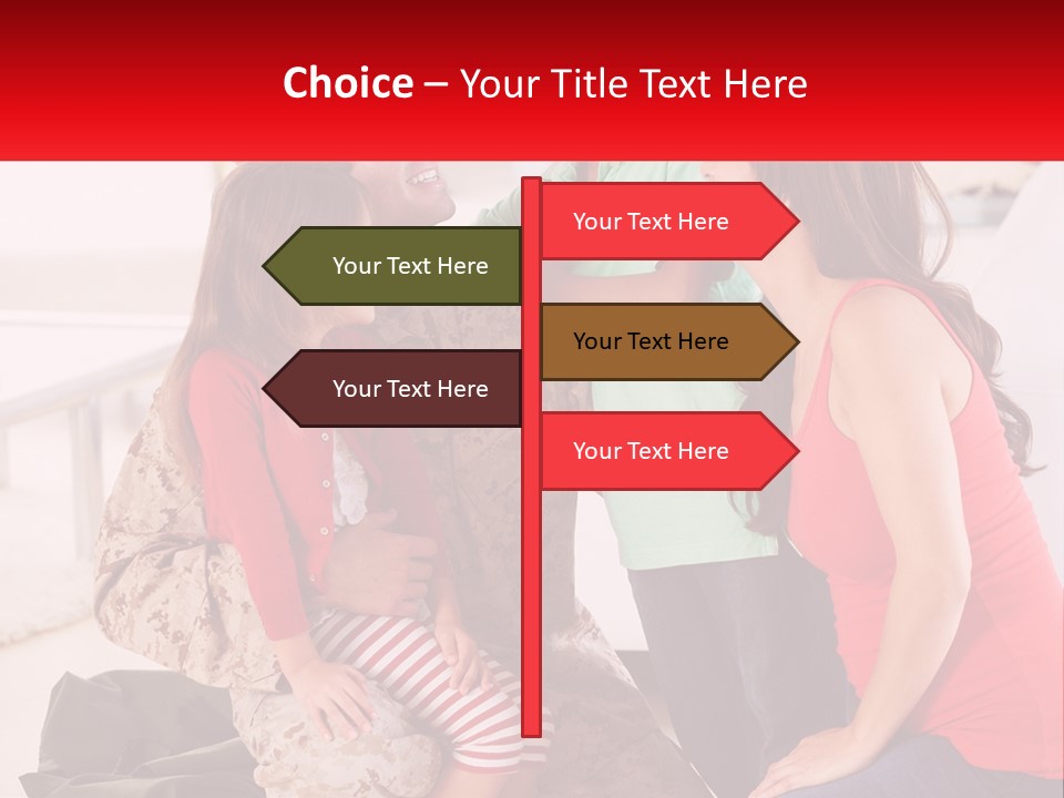 A Group Of People Standing Around Each Other PowerPoint Template