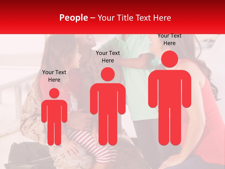 A Group Of People Standing Around Each Other PowerPoint Template