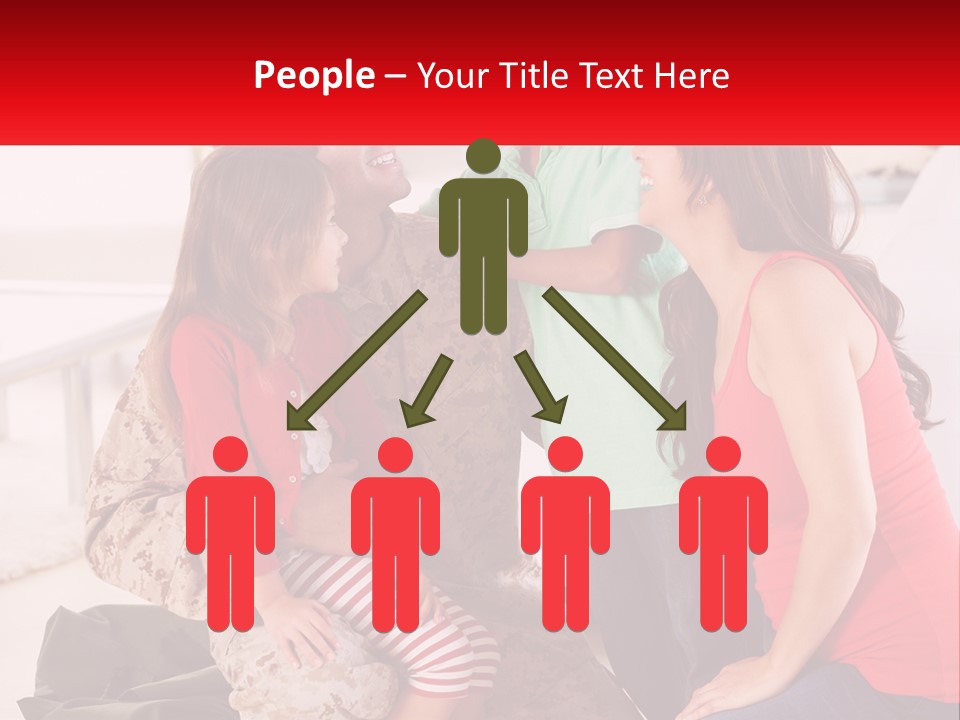 A Group Of People Standing Around Each Other PowerPoint Template