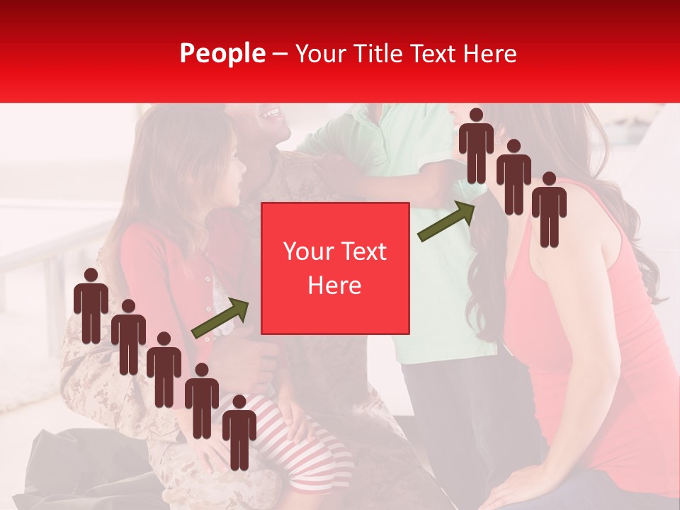 A Group Of People Standing Around Each Other PowerPoint Template