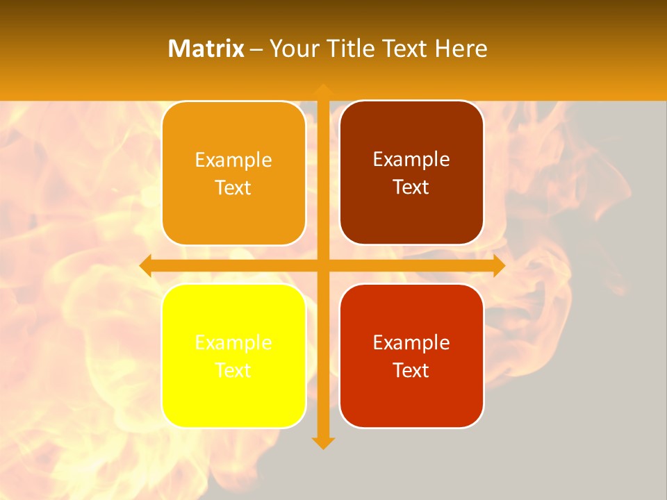 A Bunch Of Fire Flames With A Black Background PowerPoint Template