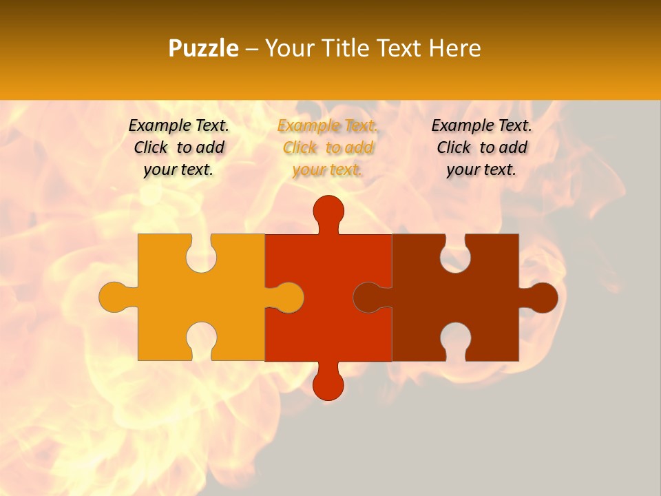 A Bunch Of Fire Flames With A Black Background PowerPoint Template