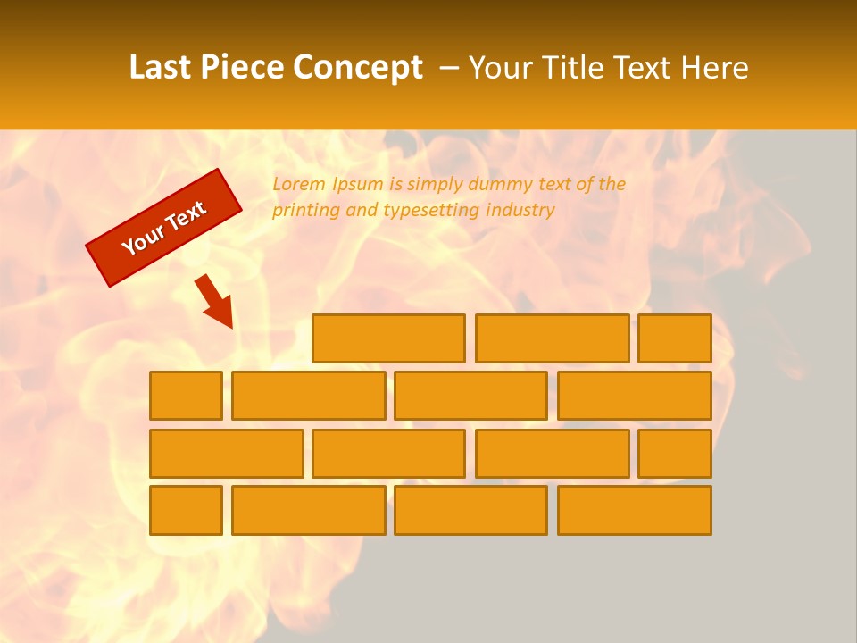 A Bunch Of Fire Flames With A Black Background PowerPoint Template