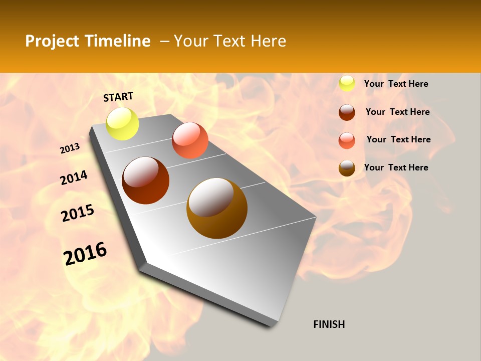 A Bunch Of Fire Flames With A Black Background PowerPoint Template