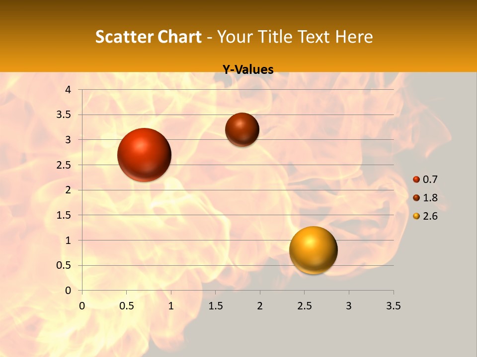 A Bunch Of Fire Flames With A Black Background PowerPoint Template