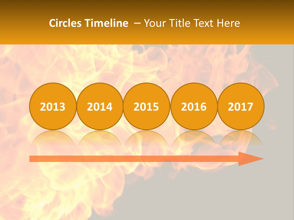 A Bunch Of Fire Flames With A Black Background PowerPoint Template