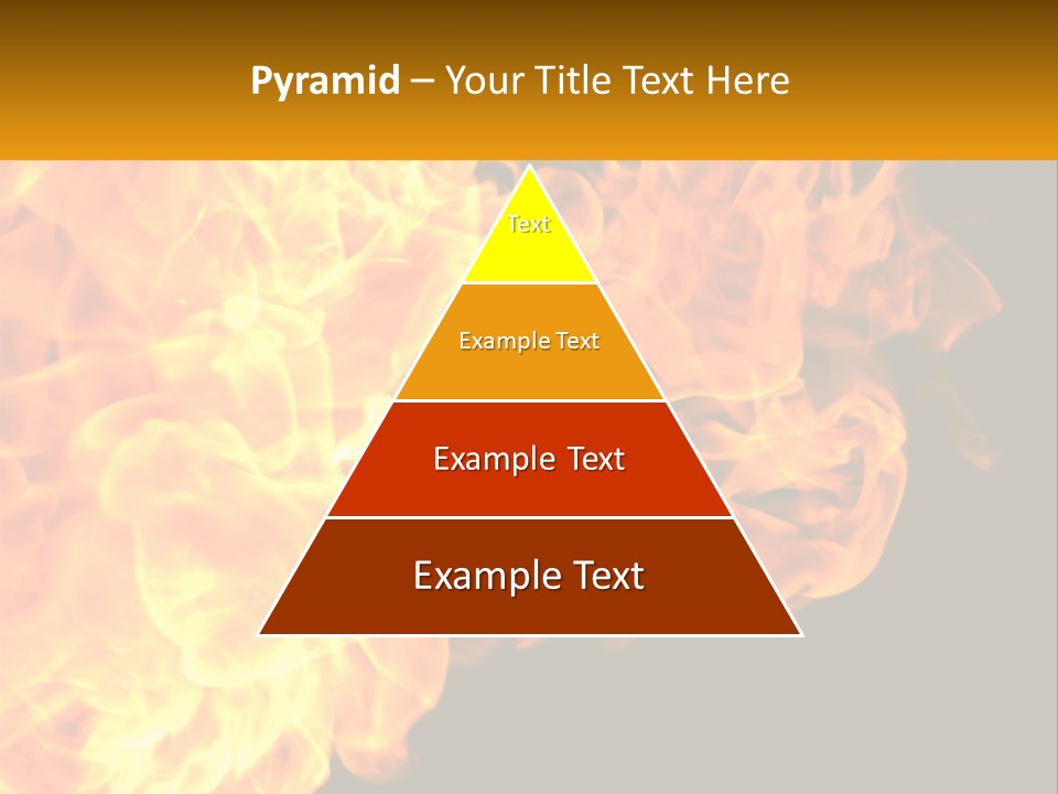 A Bunch Of Fire Flames With A Black Background PowerPoint Template