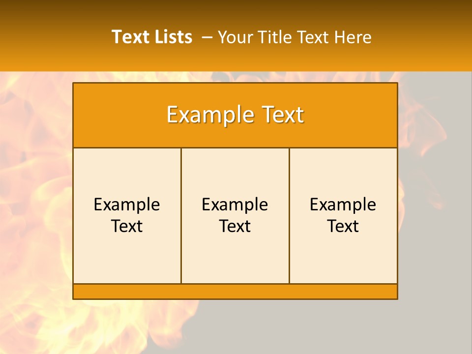 A Bunch Of Fire Flames With A Black Background PowerPoint Template