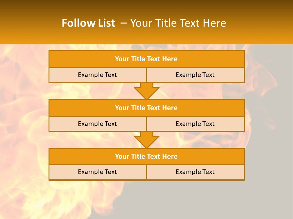 A Bunch Of Fire Flames With A Black Background PowerPoint Template