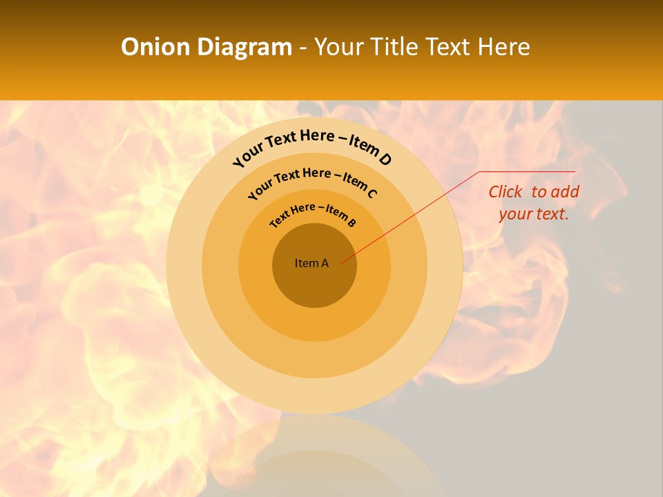 A Bunch Of Fire Flames With A Black Background PowerPoint Template