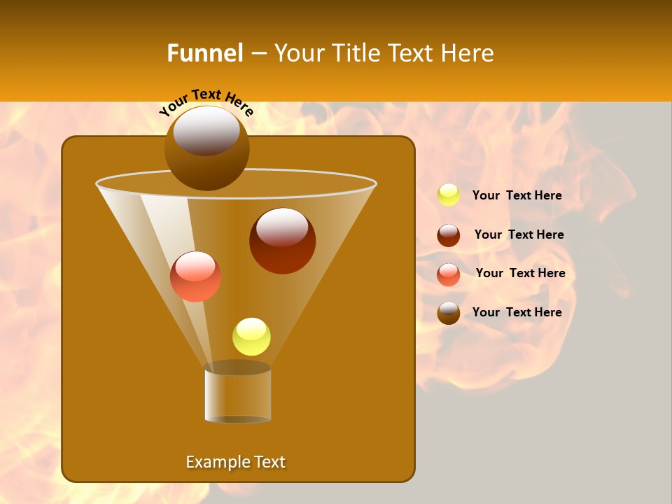 A Bunch Of Fire Flames With A Black Background PowerPoint Template