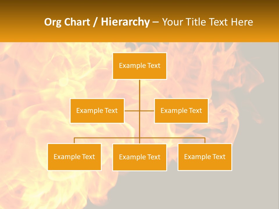 A Bunch Of Fire Flames With A Black Background PowerPoint Template
