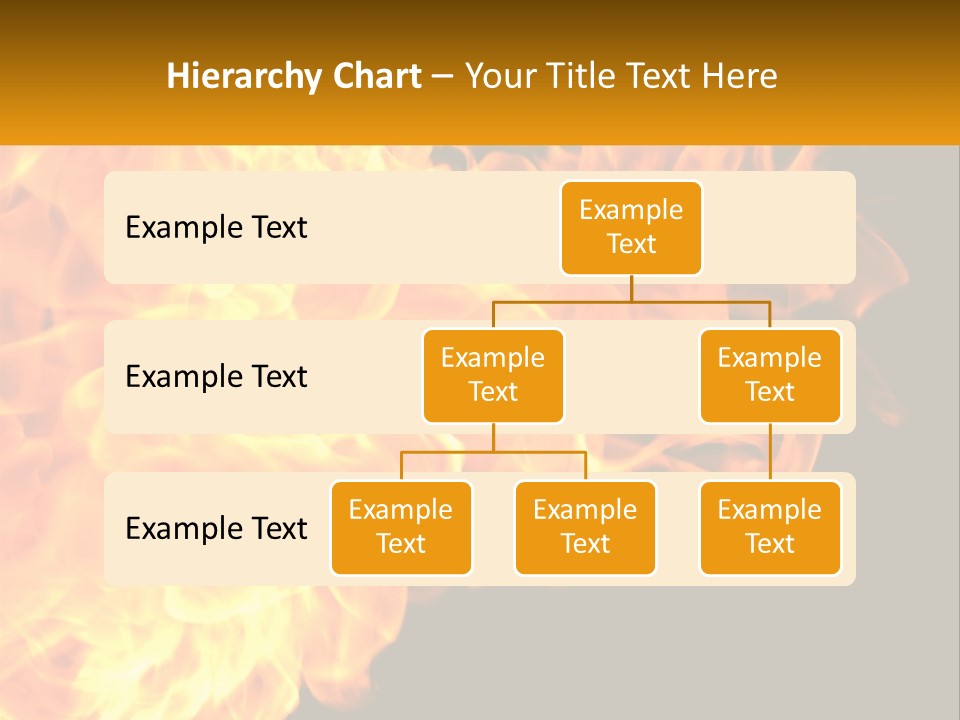A Bunch Of Fire Flames With A Black Background PowerPoint Template