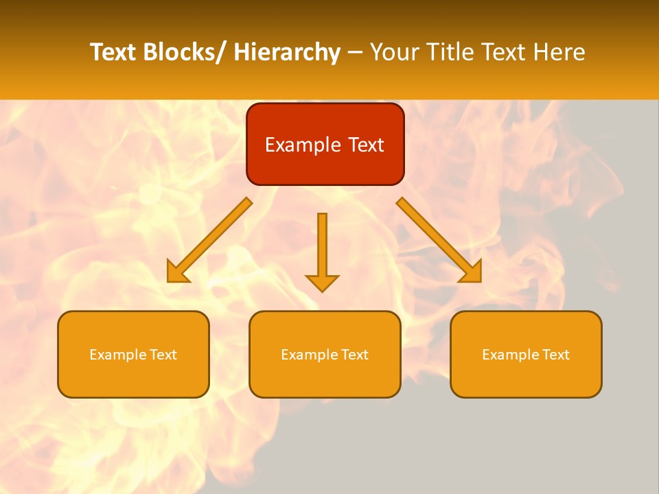 A Bunch Of Fire Flames With A Black Background PowerPoint Template