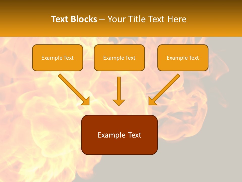 A Bunch Of Fire Flames With A Black Background PowerPoint Template
